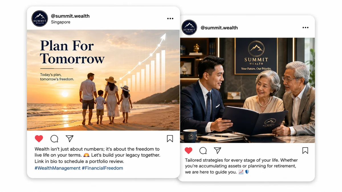 Financial Advisors, Wealth & Insurance Consultants Social Media Showcase